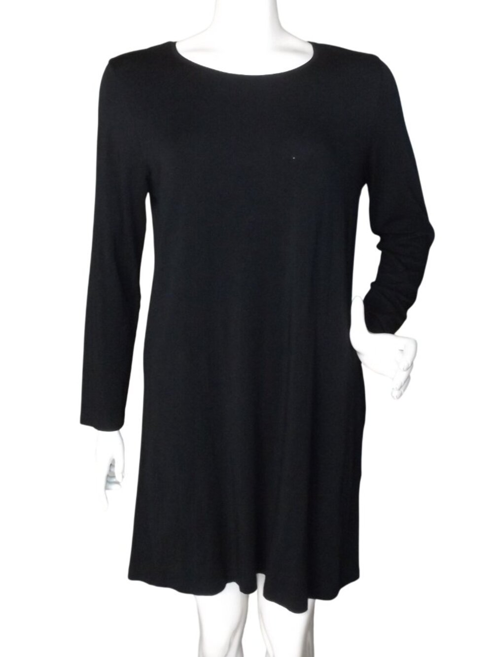 GUDRUN SJODEN Dress, M, Jersey, Black, Long sleeves, Short/Mini, Langenlook
